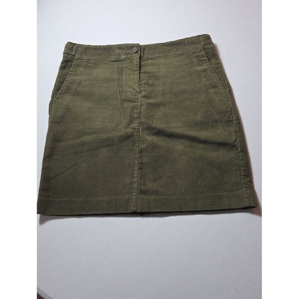Talbots Green Corduroy Mini Skirt Size 6